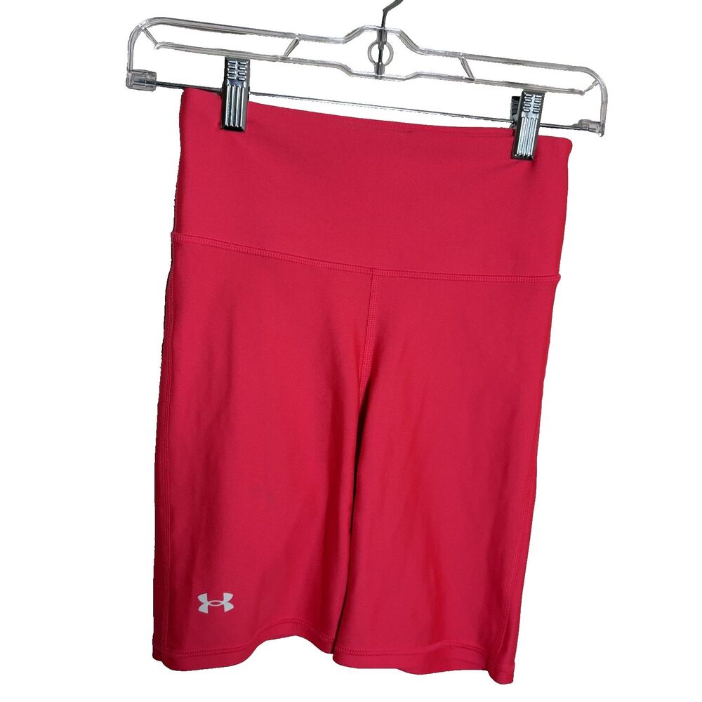 Under Armour Shorts Women's XS Neon Pink Biker Compression Athletic